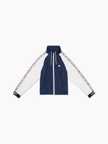 Női Tommy Hilfiger Colorblock Windbreaker Kabátok Kék Színes | HU 25FDN